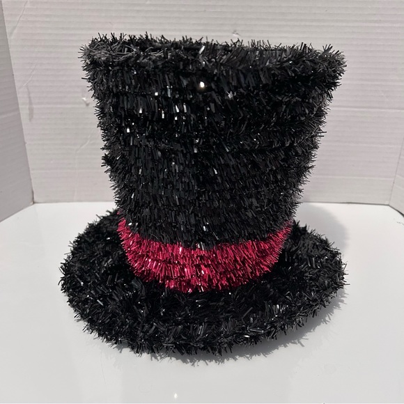 Black chenille Christmas decoration - Picture 3 of 6